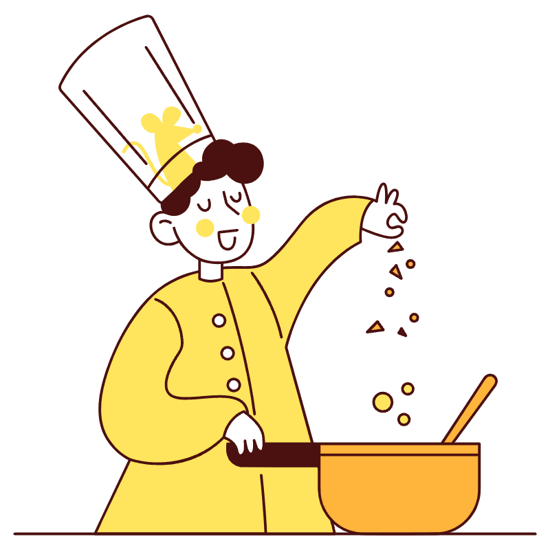 Chef Cooking Illustration from Lagos Set
