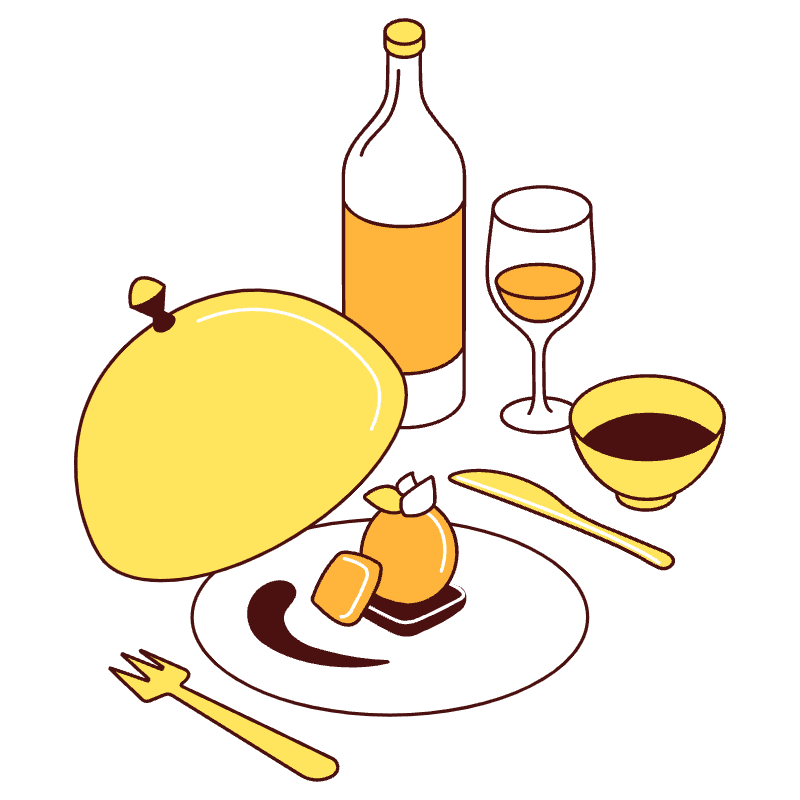 Fine Dining Illustration from Lagos Set