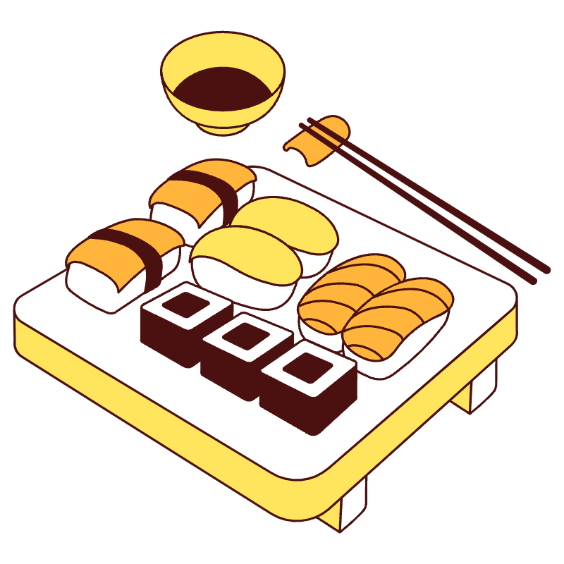 Sushi Illustration from Lagos Set