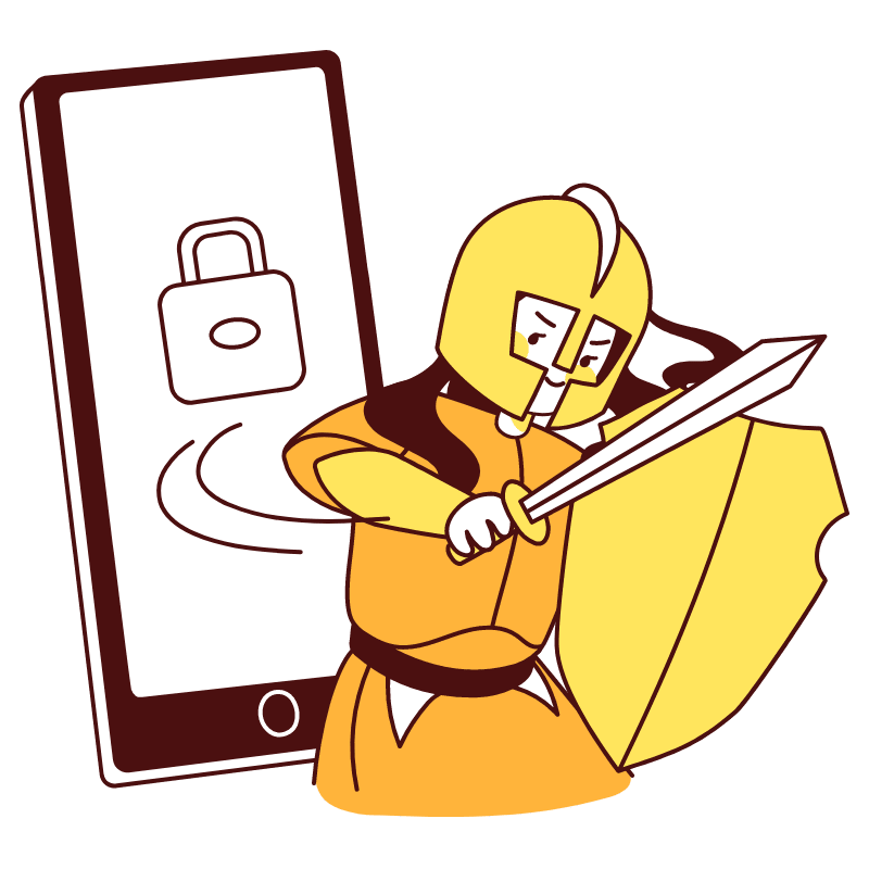 Protect Privacy Illustration from Lagos Set