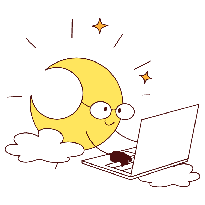 Working Night Shift Illustration from Lagos Set