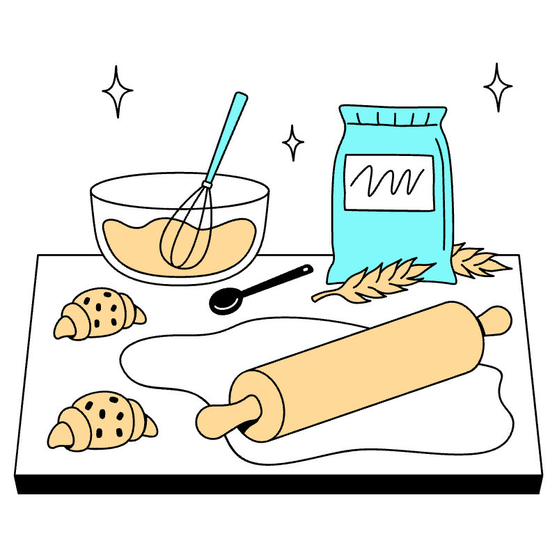 Baking Illustration from London Set