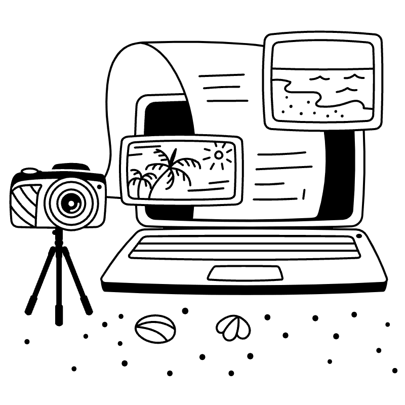 Blogging Vlogging Illustration from Milano Set