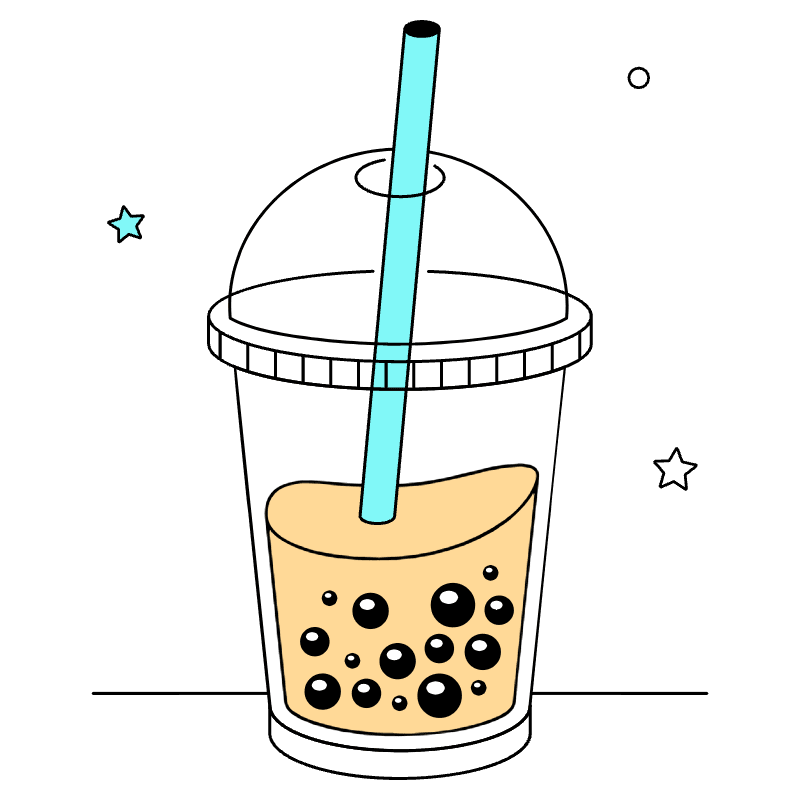 Bubble Milk Tea Illustration from London Set
