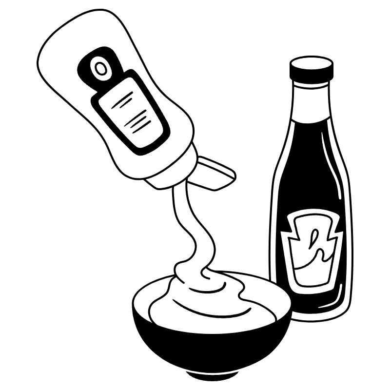 Condiments Sauce Illustration from Milano Set