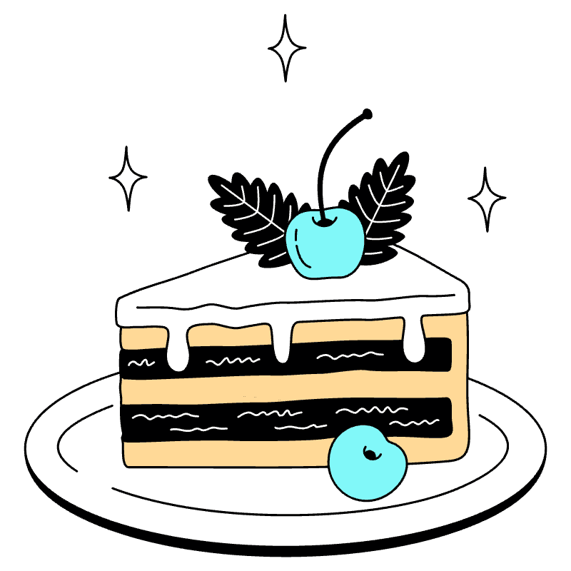 Dessert Illustration from London Set