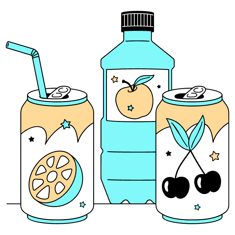 Drinks Beverages Illustration from London Set