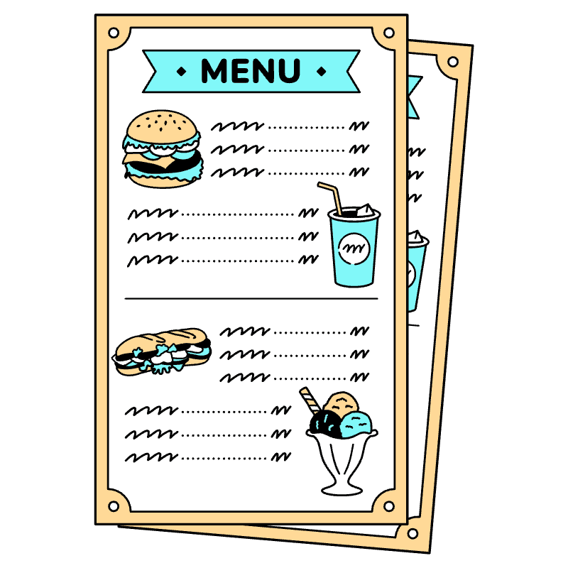 Food Menu Illustration from London Set