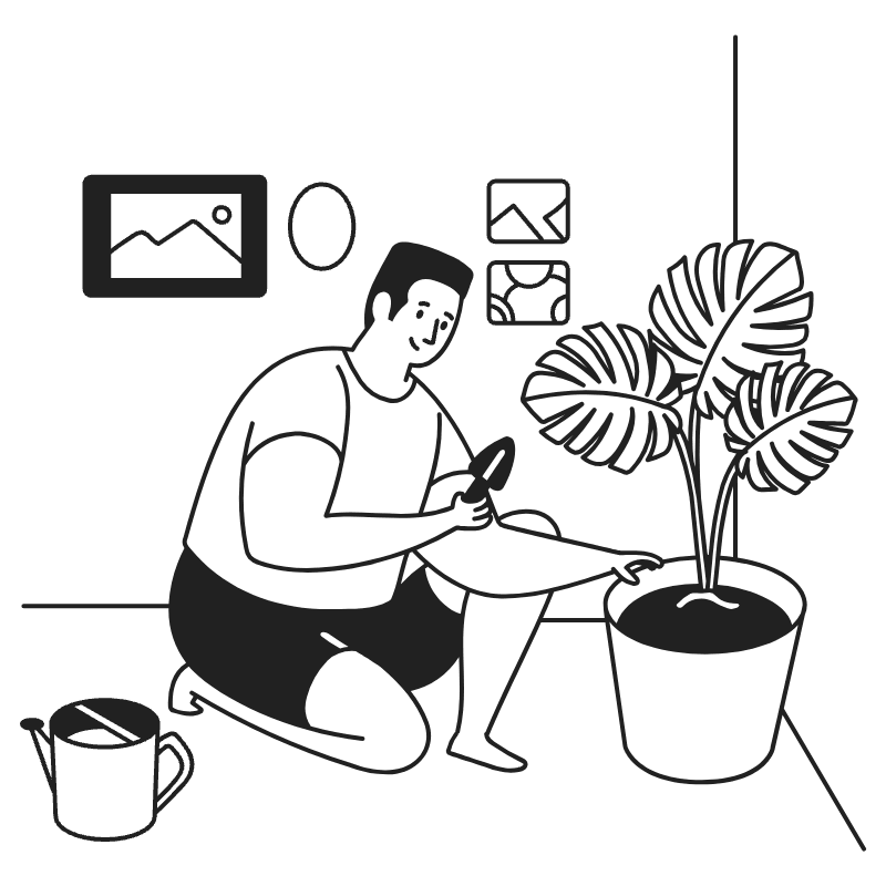 Grow Plants Apartment Balcony Illustration from Milano Set