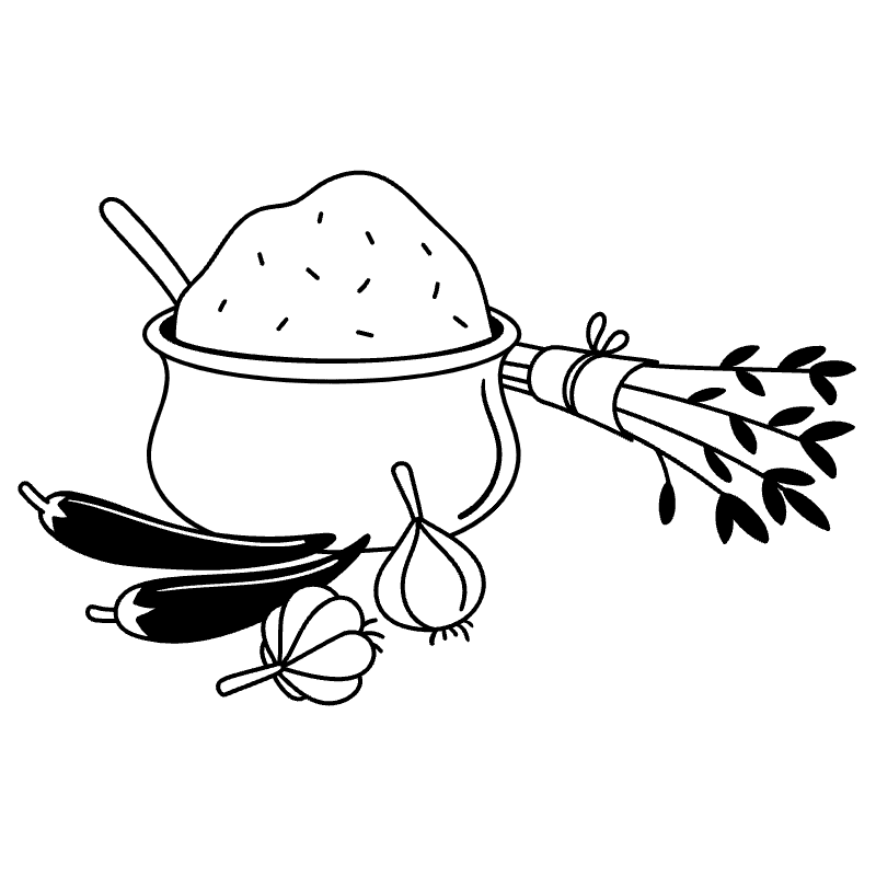 Herbs And Spices Illustration from Milano Set