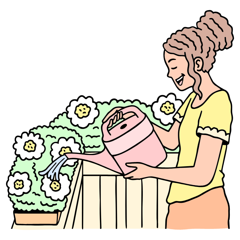 Leisure Food Grow Plants Apartment Balcony Illustration from Bruxelles Set