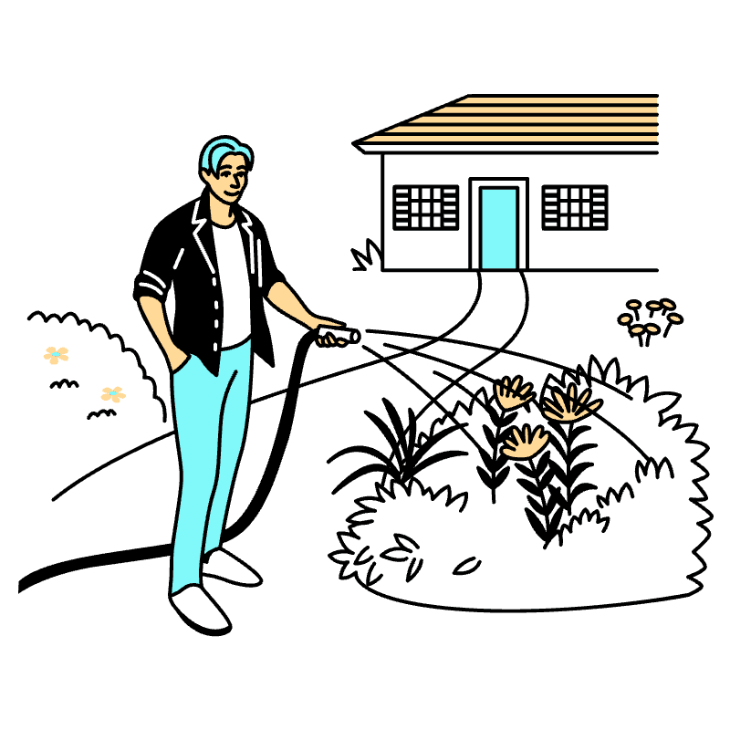 Leisure Grow Plants Home Garden Illustration from London Set