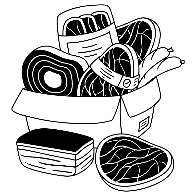 Meat Illustration from Milano Set