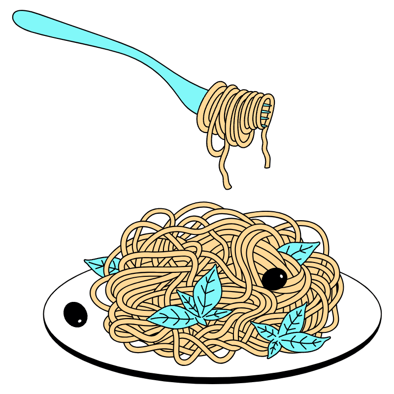Pasta Illustration from London Set