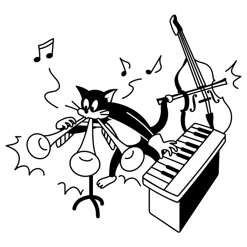 Playing Musical Instruments 1 Illustration from Milano Set