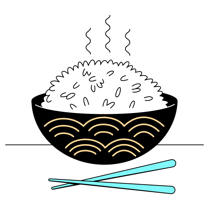 Rice Bowl Illustration from London Set