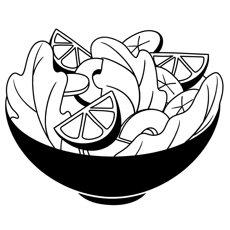 Salad Illustration from Milano Set