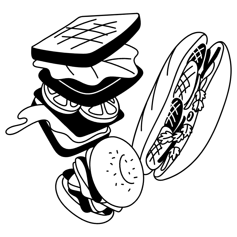 Sandwiches Illustration from Milano Set