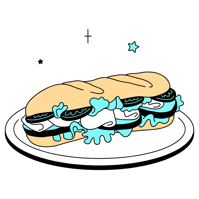 Sandwiches Illustration from London Set