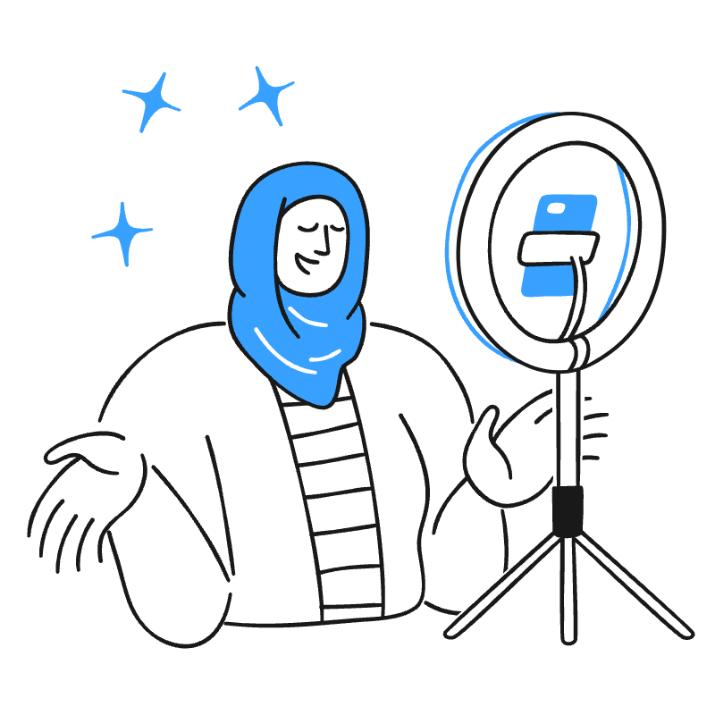 Blogging Vlogging Illustration from Brooklyn Set