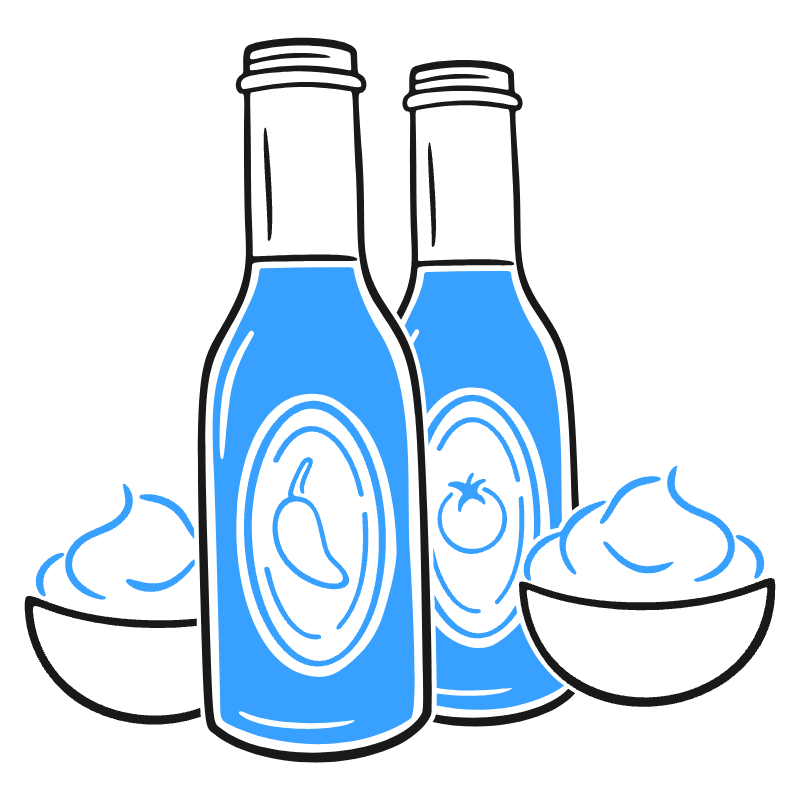 Condiments Sauces Illustration from Brooklyn Set