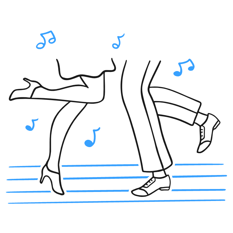 Dancing Illustration from Brooklyn Set