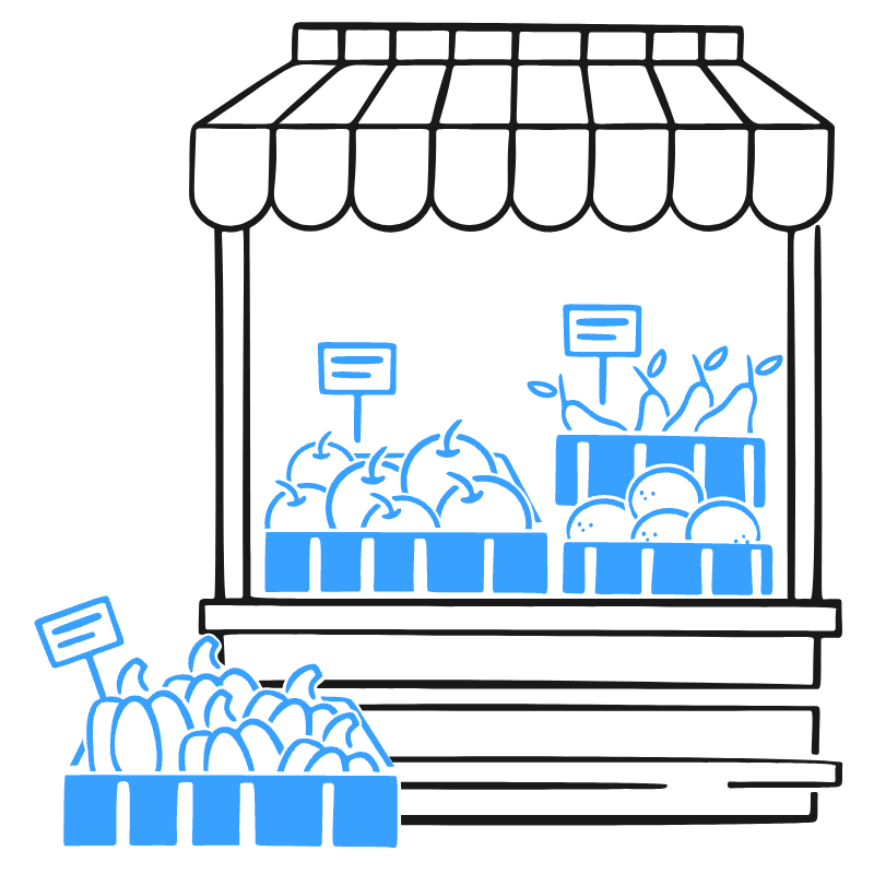 Eco Market Illustration from Brooklyn Set