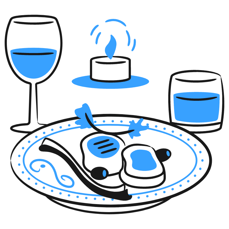 Fine Dining 1 Illustration from Brooklyn Set