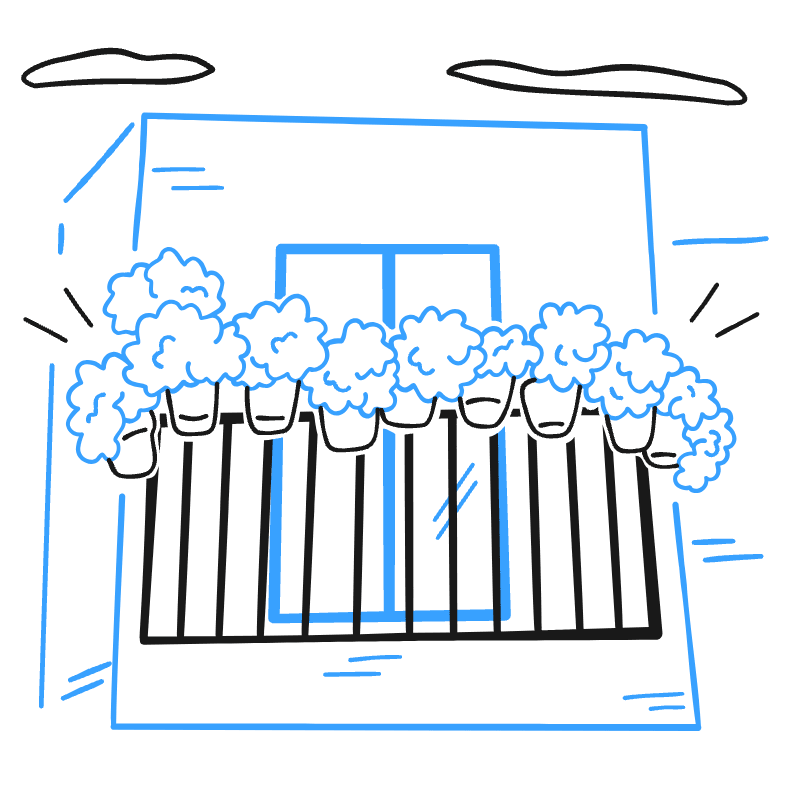 Grow Plants Balcony 2 Illustration from Brooklyn Set