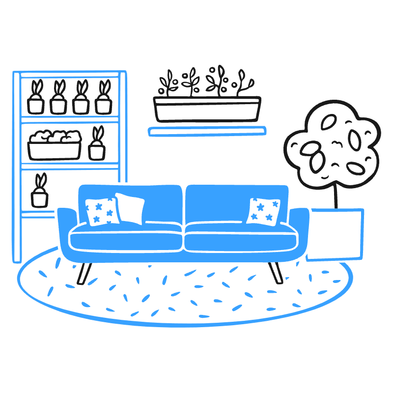 Grow Plants Home Garden Illustration from Brooklyn Set