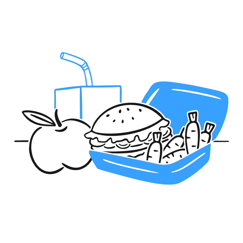 Lunch Illustration from Brooklyn Set