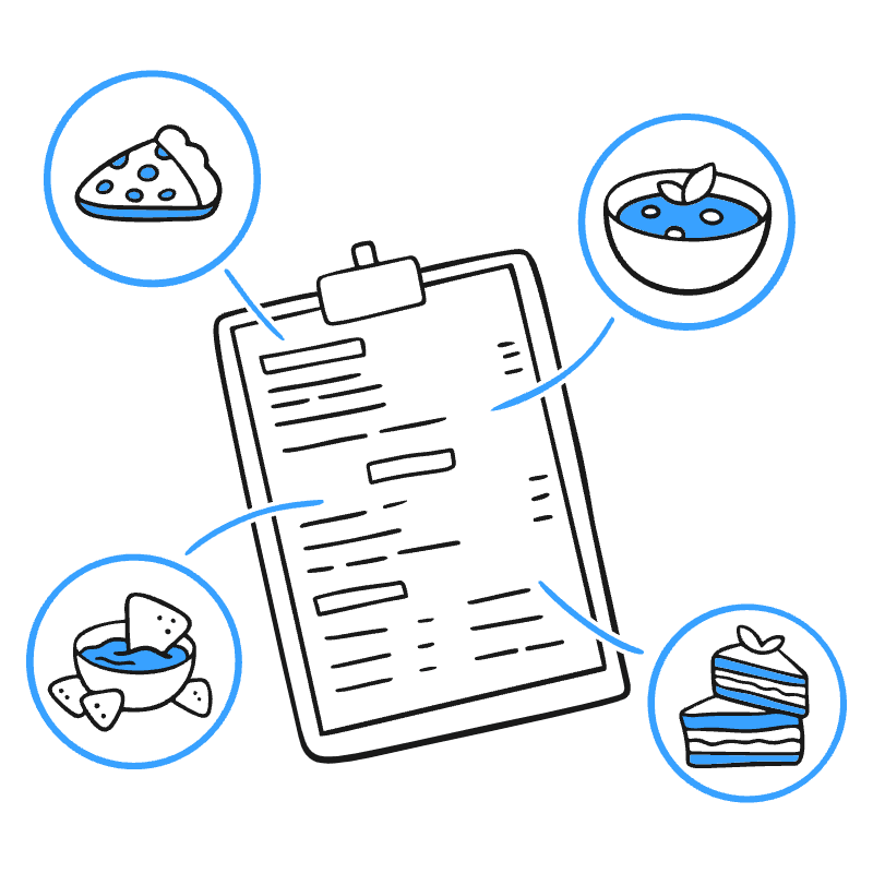 Menu Illustration from Brooklyn Set