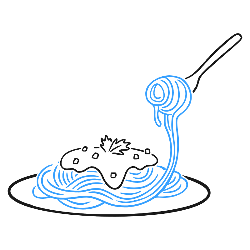 Pasta Illustration from Brooklyn Set