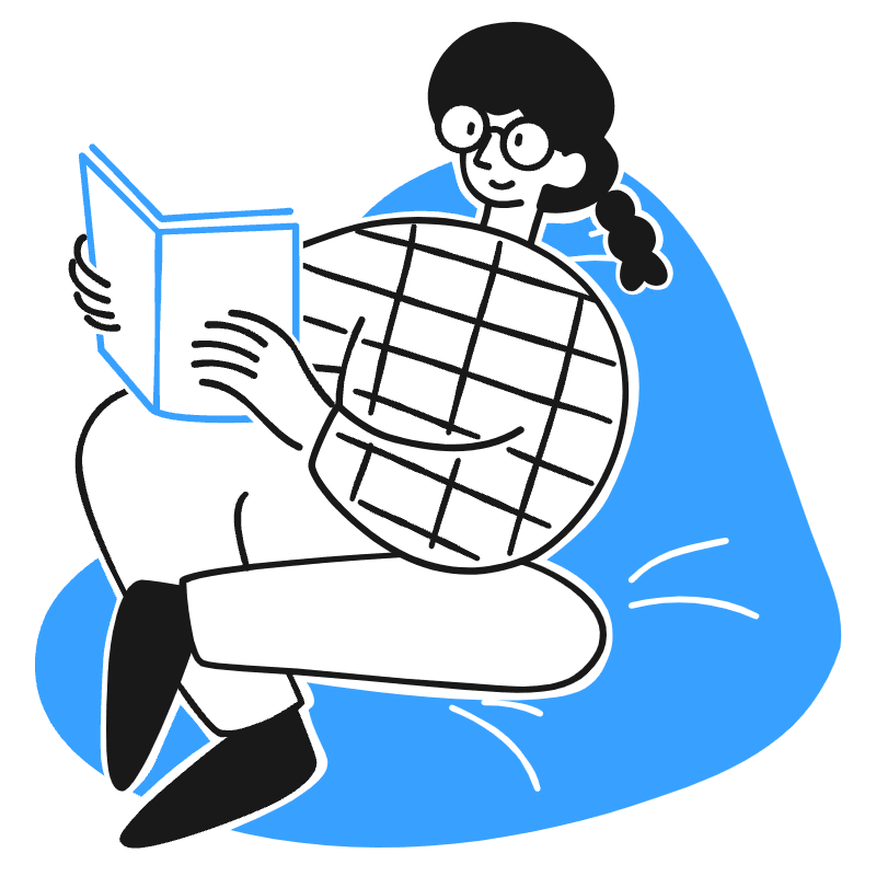 Reading A Book 4 Illustration from Brooklyn Set