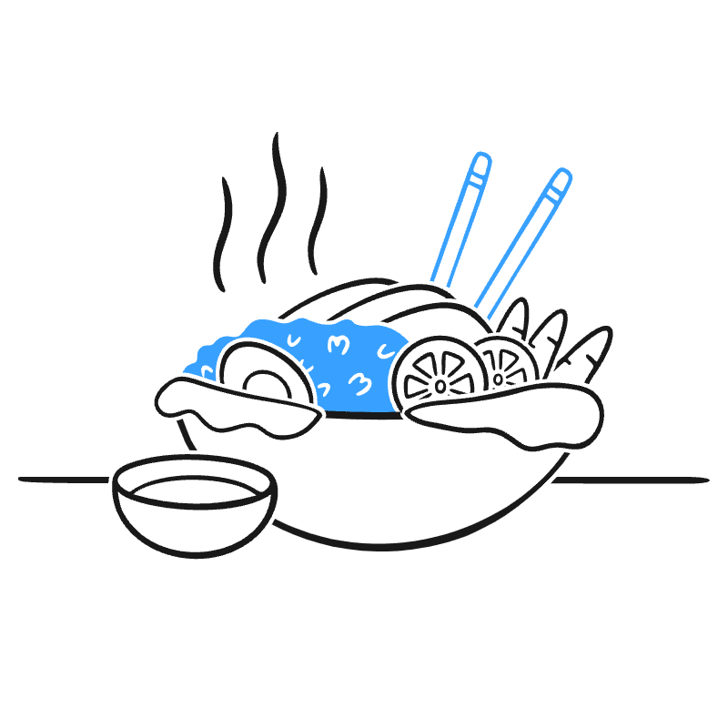 Rice Bowl Illustration from Brooklyn Set