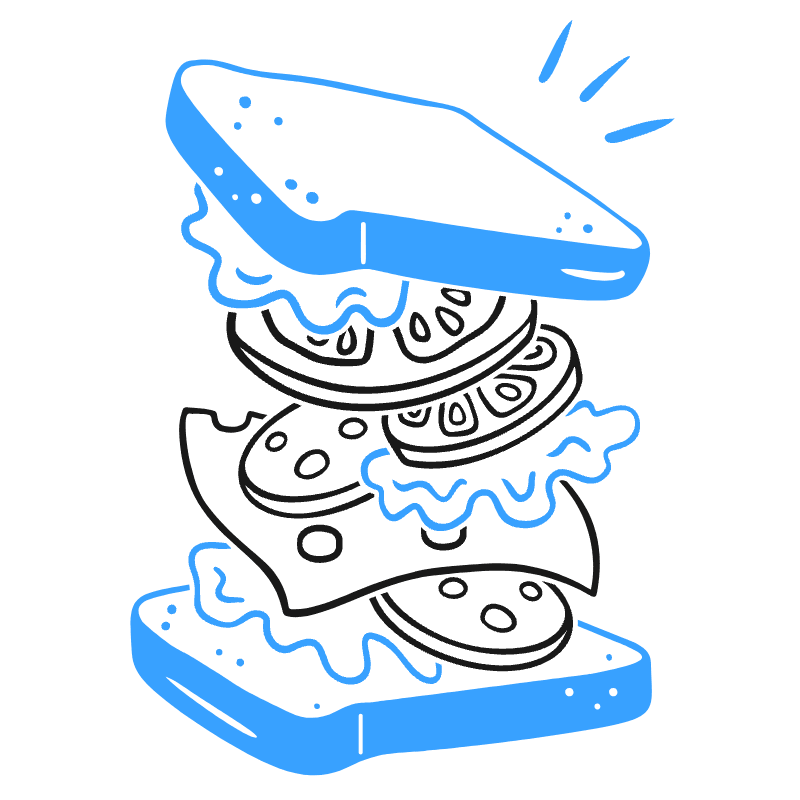 Sandwich Illustration from Brooklyn Set