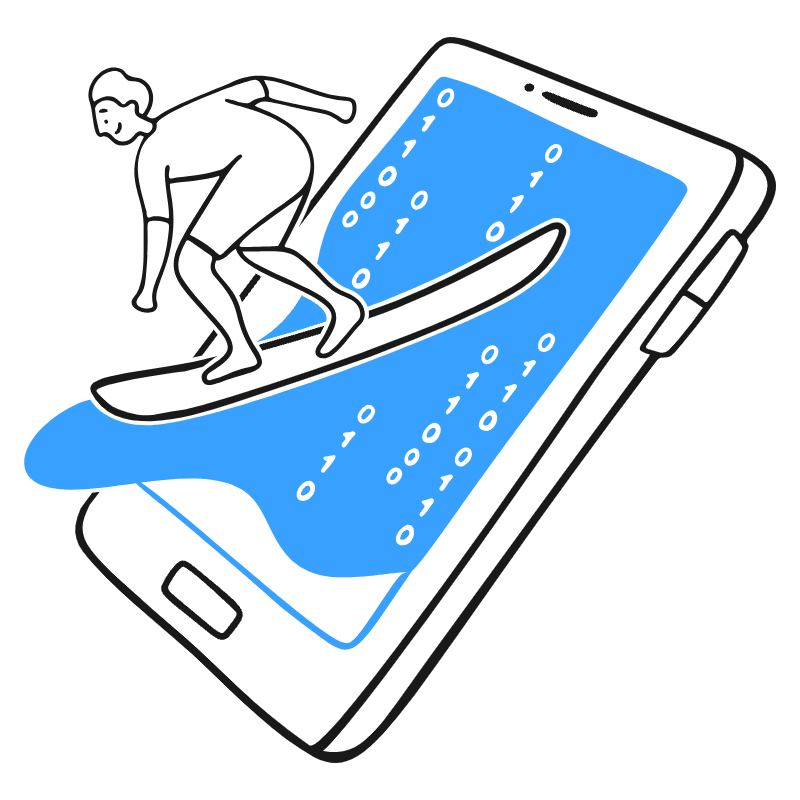 Surf The Internet Illustration from Brooklyn Set