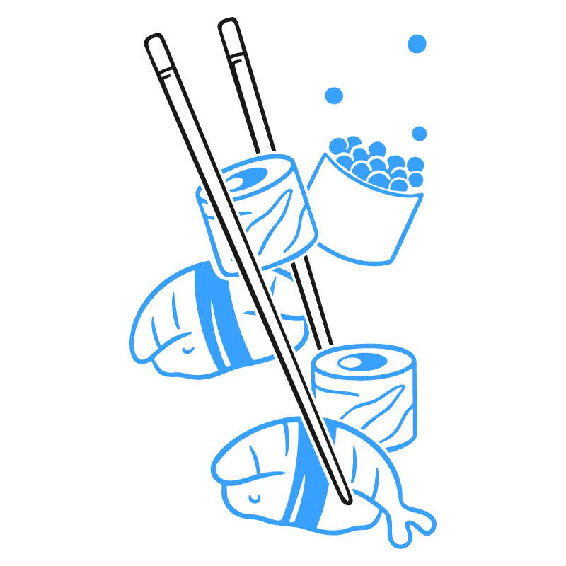 Sushi Illustration from Brooklyn Set