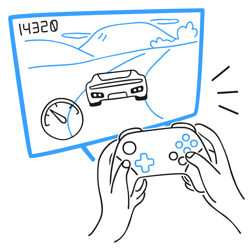 Video Games Gaming Illustration from Brooklyn Set