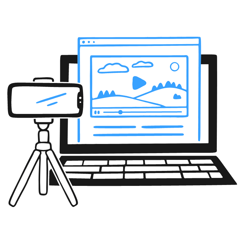 Vlogging Illustration from Brooklyn Set