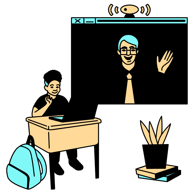 Education Teacher Digital Classroom Illustration from London Set