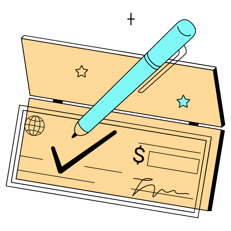Checkbook Illustration from London Set