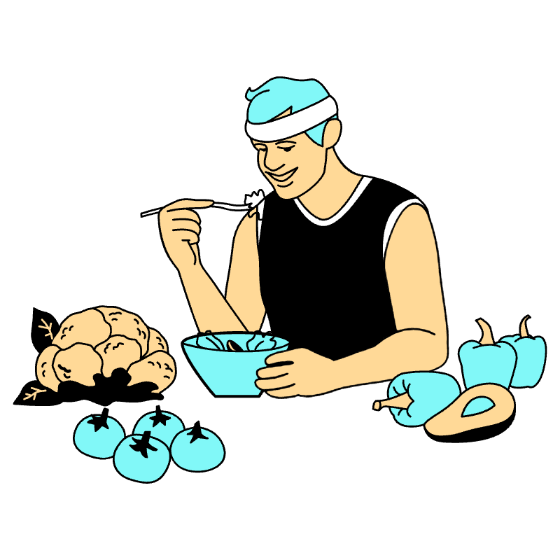 Eating Healthy Illustration from London Set