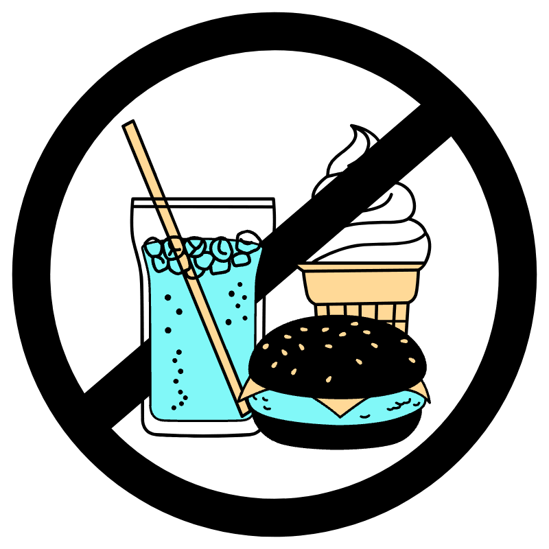 No Junk Food Illustration from London Set