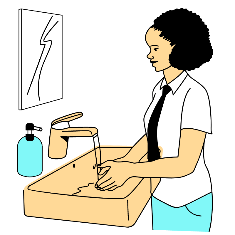 Washing Hands Illustration from London Set