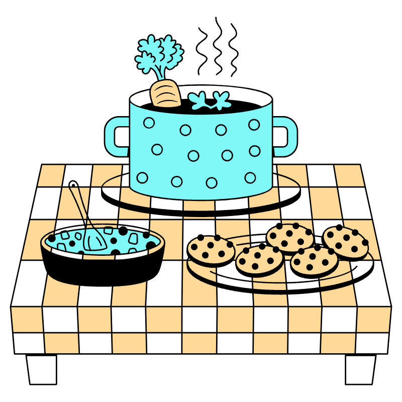 Home Cooked Meal Illustration from London Set