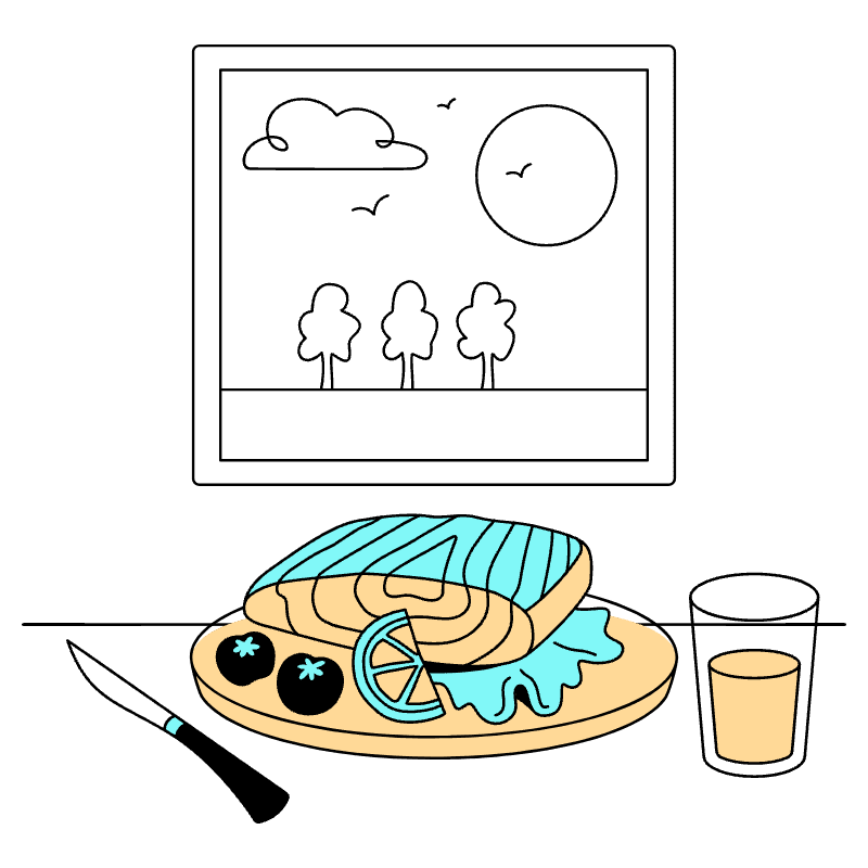 Lunch Illustration from London Set