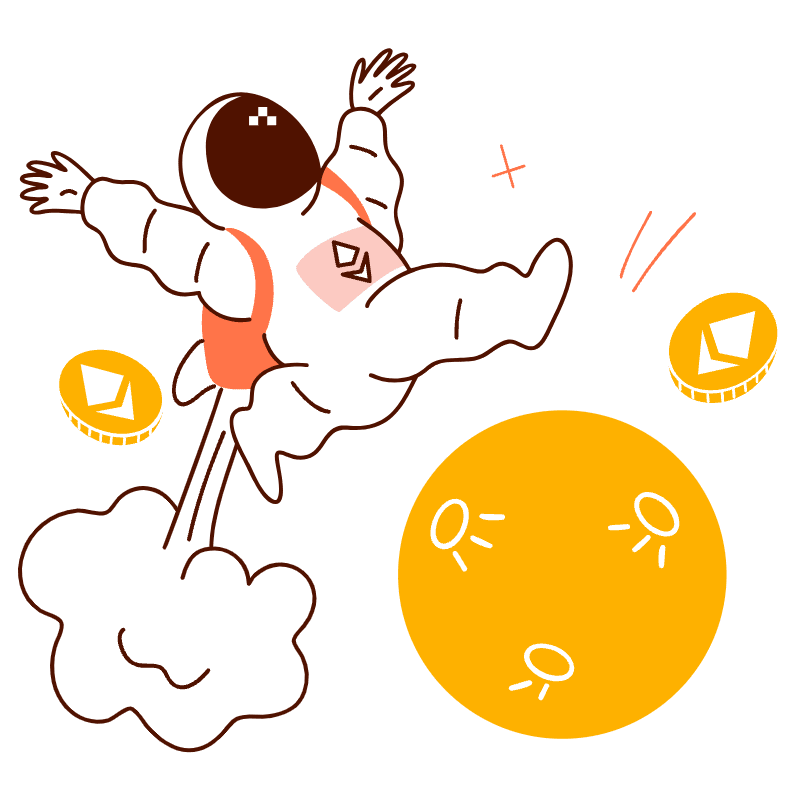 Astronaut Going To The Moon Illustration from Manchester Set