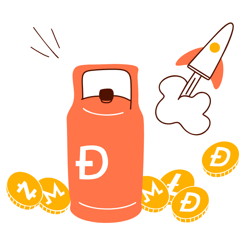 Gas Fees Altcoins Illustration from Manchester Set