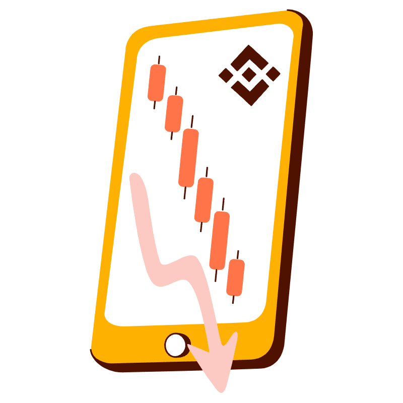 Smartphone With Negative Chart Illustration from Manchester Set